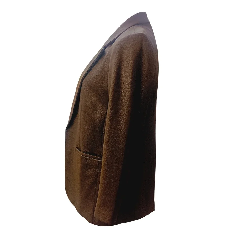 Express Columnist Shine Open‎ Front Blazer Brown NWT SKUW655